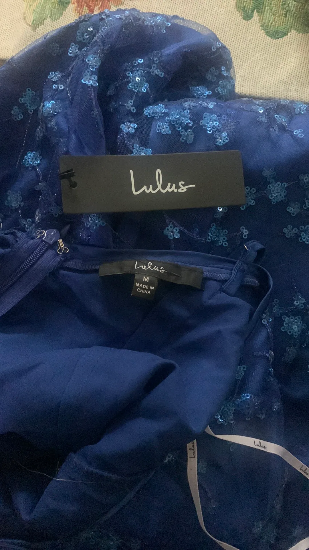 Lulus Royal Blue Sequin Prom Dress - Image 4