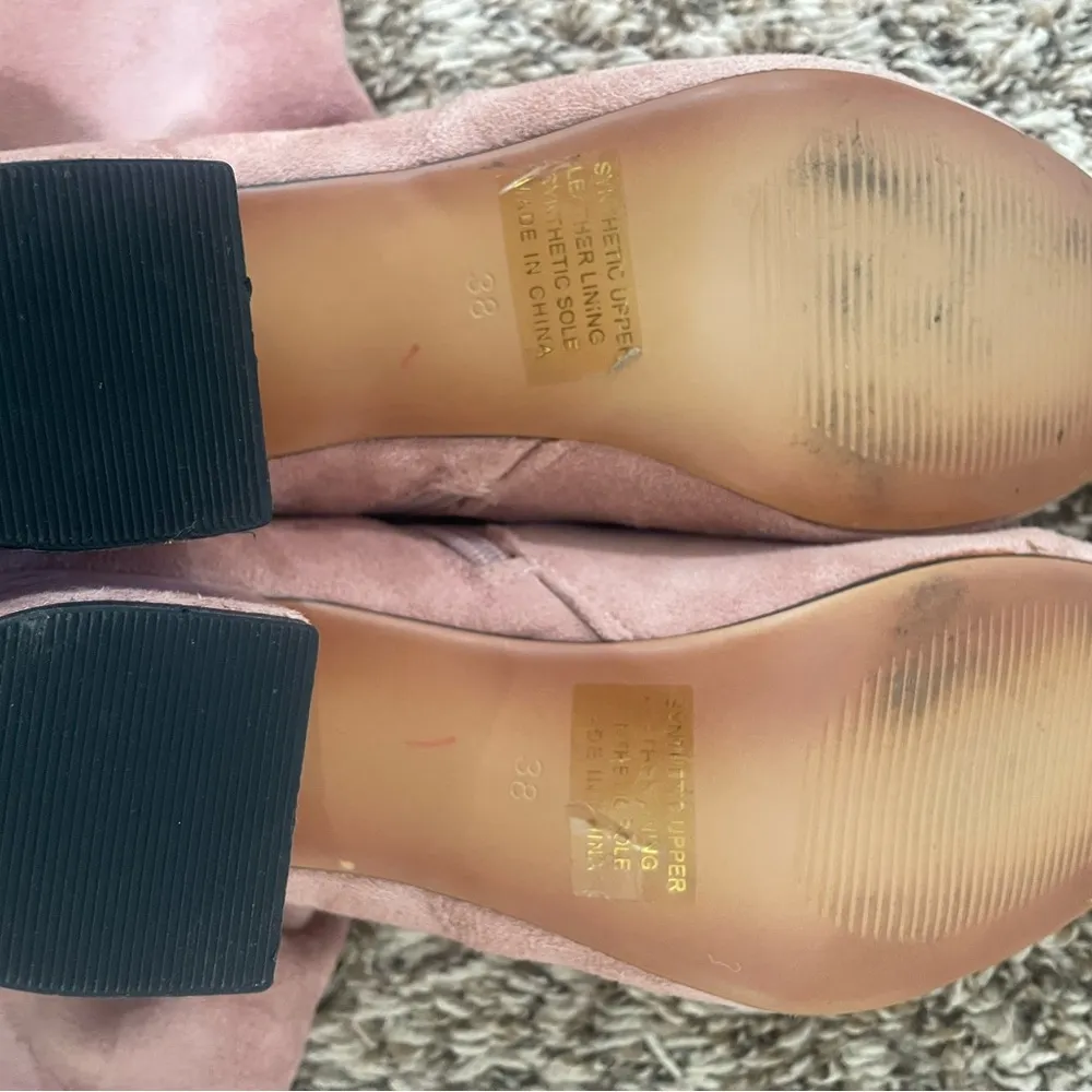 Pink suede ankle boots Size 7.5 - Image 2