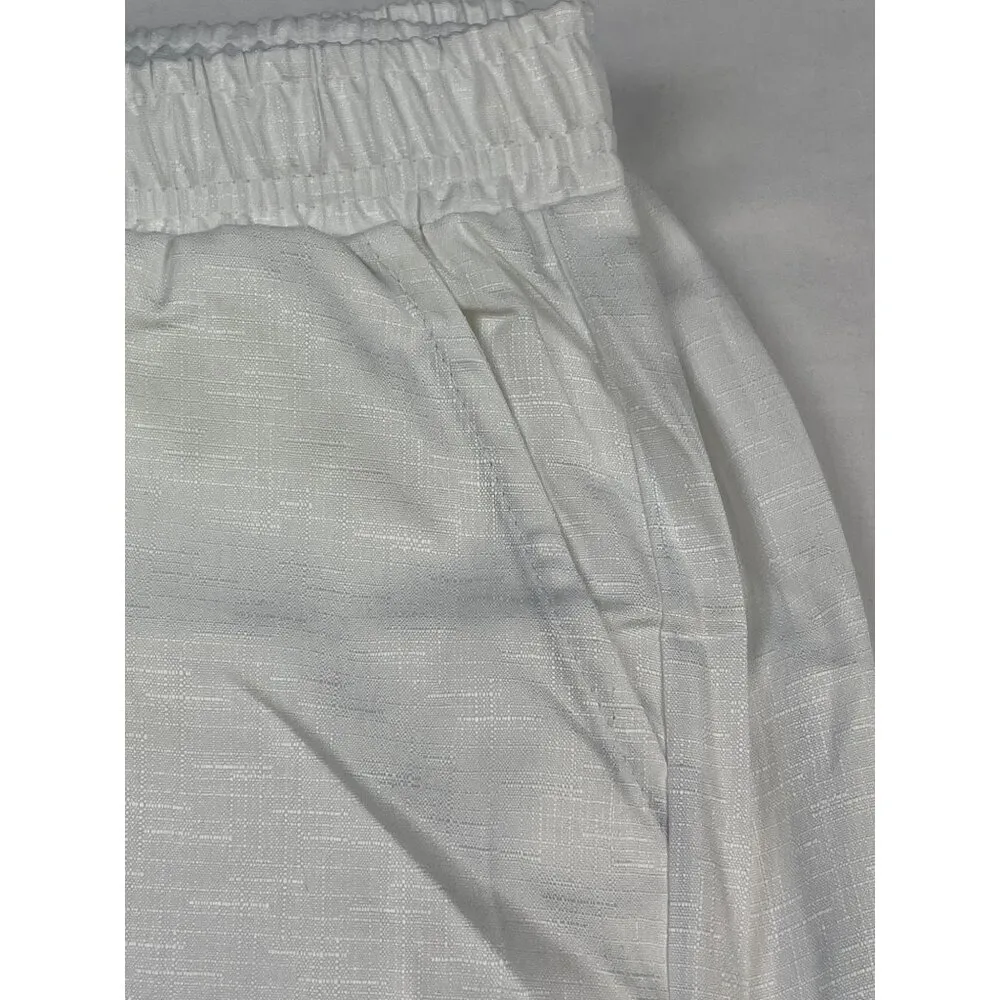 Unique Floral Women's White Pants/Trousers Sz XL SKU 4527 - Image 5