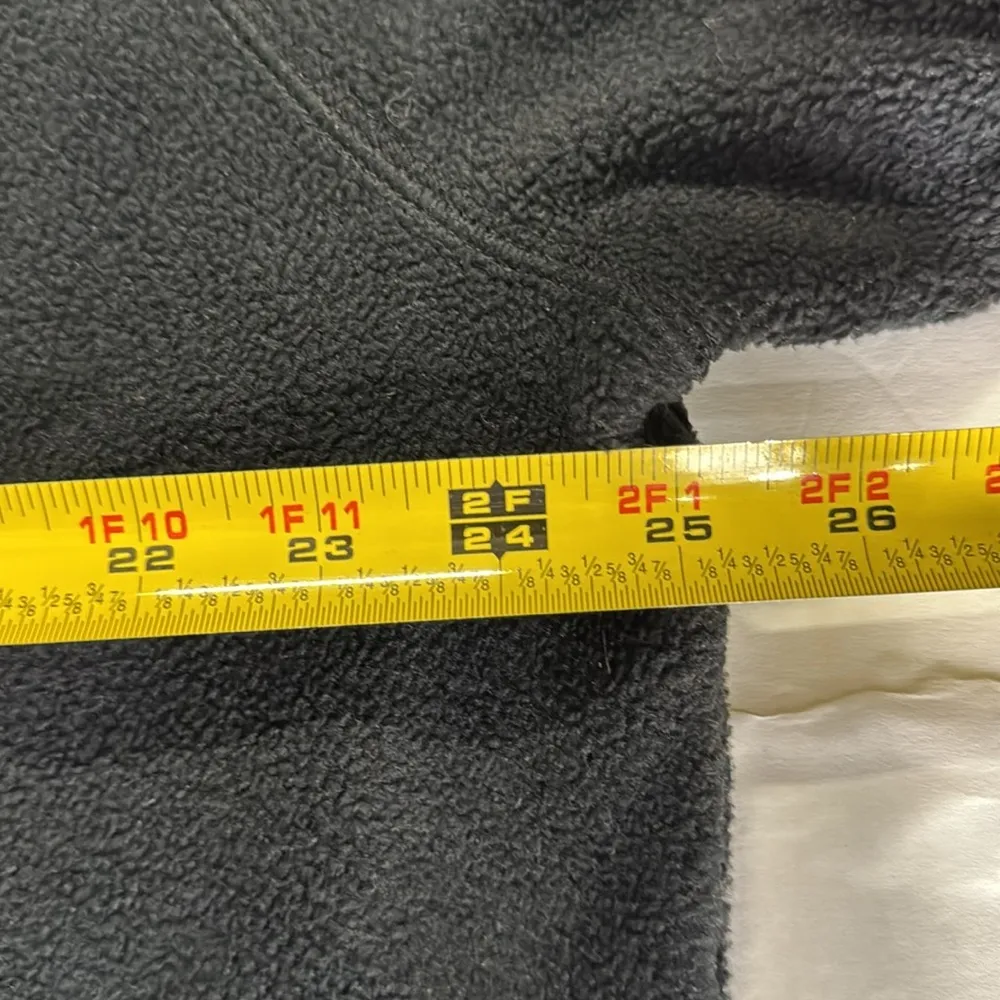 Croft & Barrow Black Fleece button front cardigan XL winter holiday felted patch - Image 11