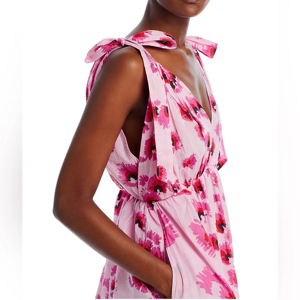 Banjanan Cosmos Floral Mix Cotton Voile Maxi Dress in Pink, Size XXL NWT $430 Pink - Image 6