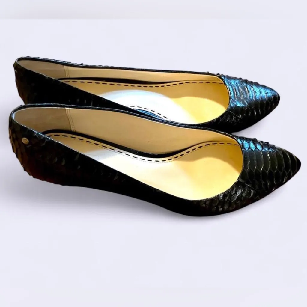COACH snakeskin kitten heels Size 9B - Image 3