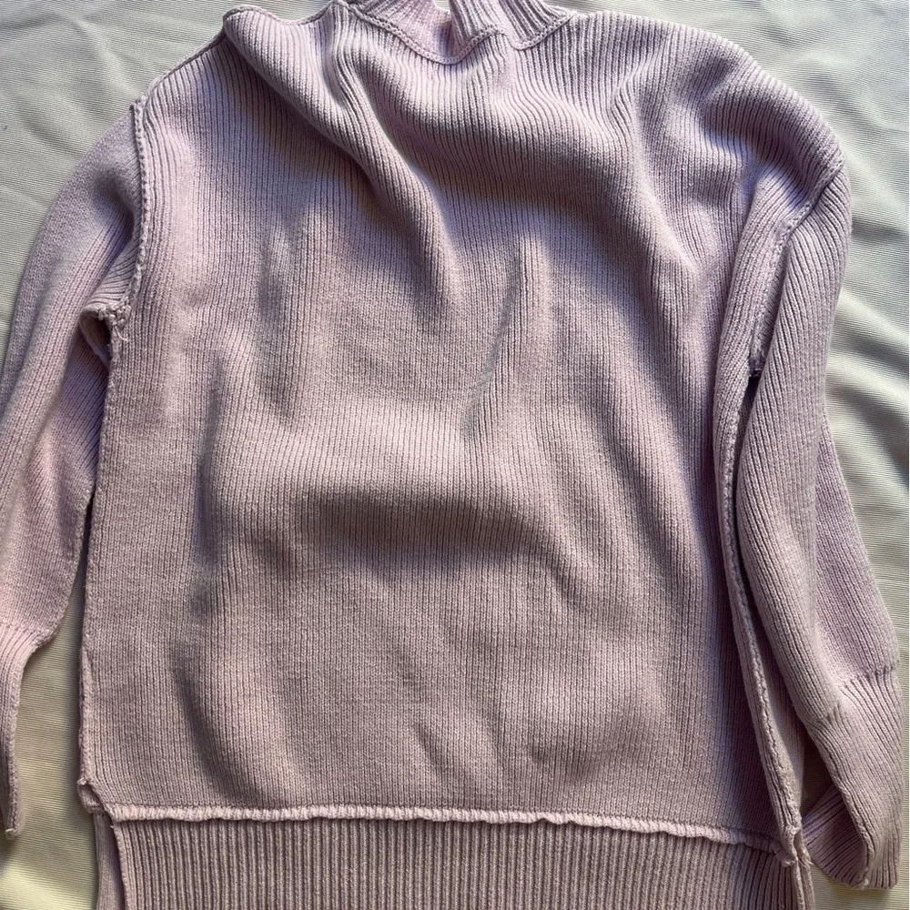 Jessica Simpson Purple Cowl Neck Sweater Plush Texture - Image 7