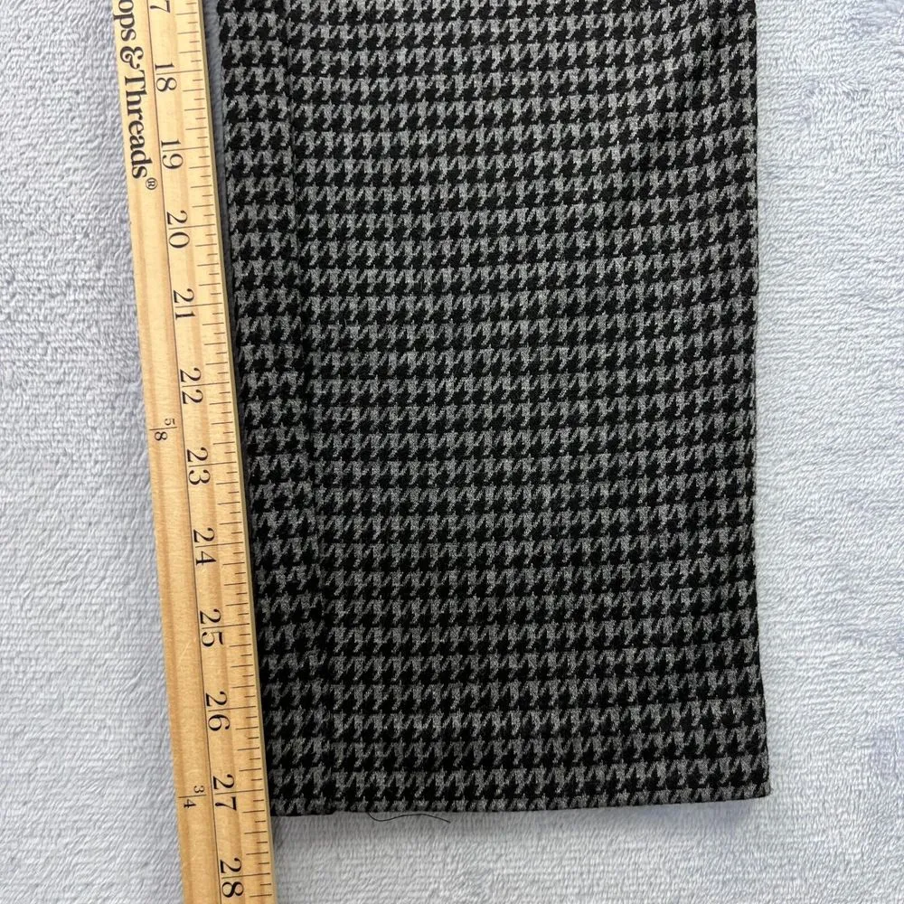 J. McLaughlin Lexi Pants womens 10 Mini Paris Houndstooth Gray/Black Workwear - Image 8