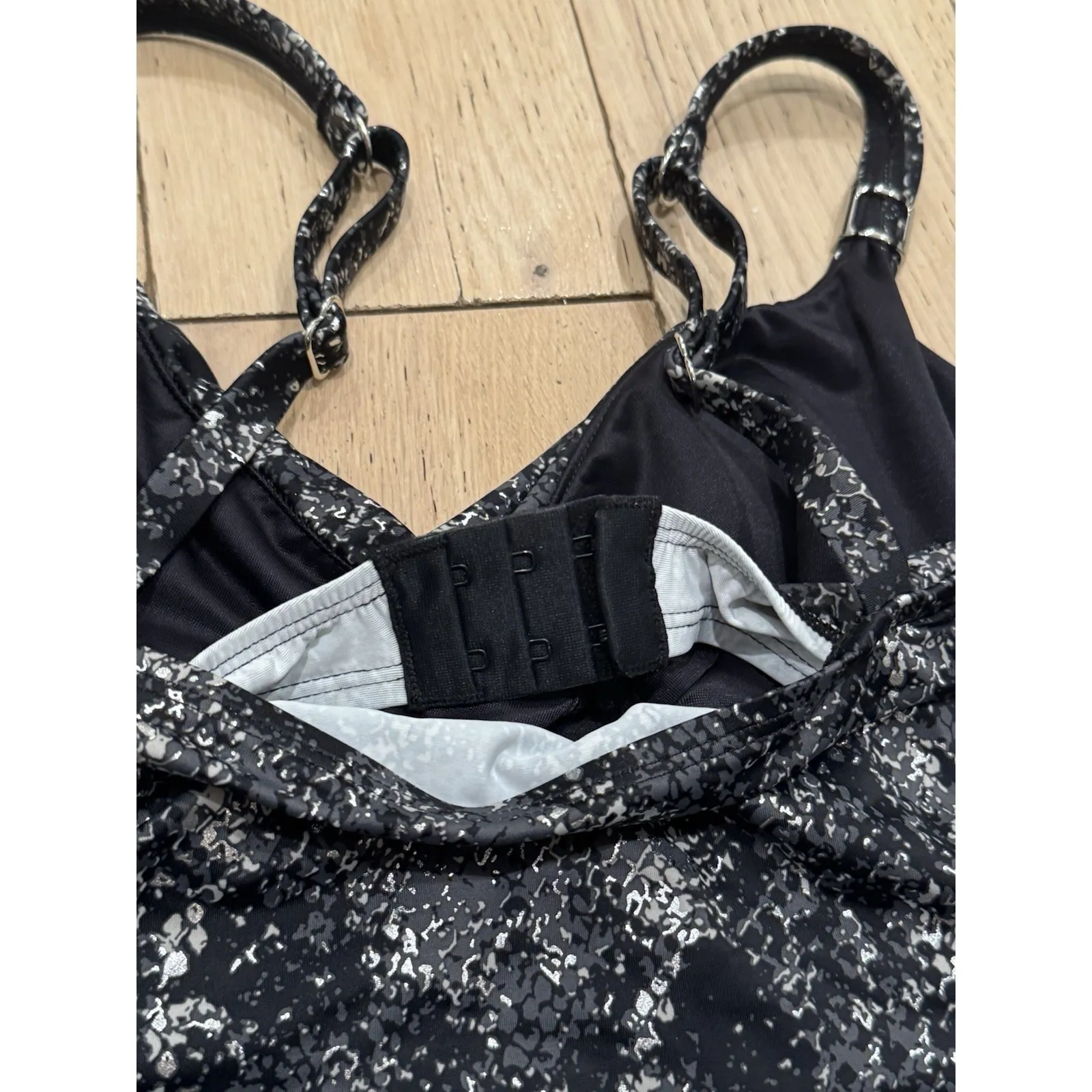 NEW Miraclesuit Black Dragonstone Surplice Underwire Tankini Top 38D & Bottom - Image 13