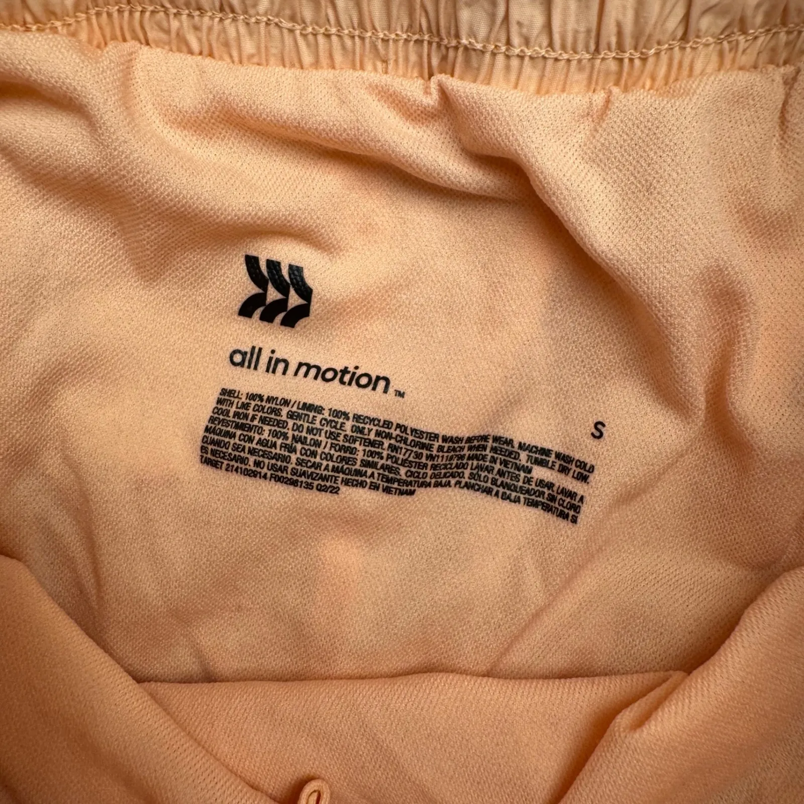 All‎ in Motion Peach Running Shorts Women's Size S Athletic Workout Gym Active - Image 2