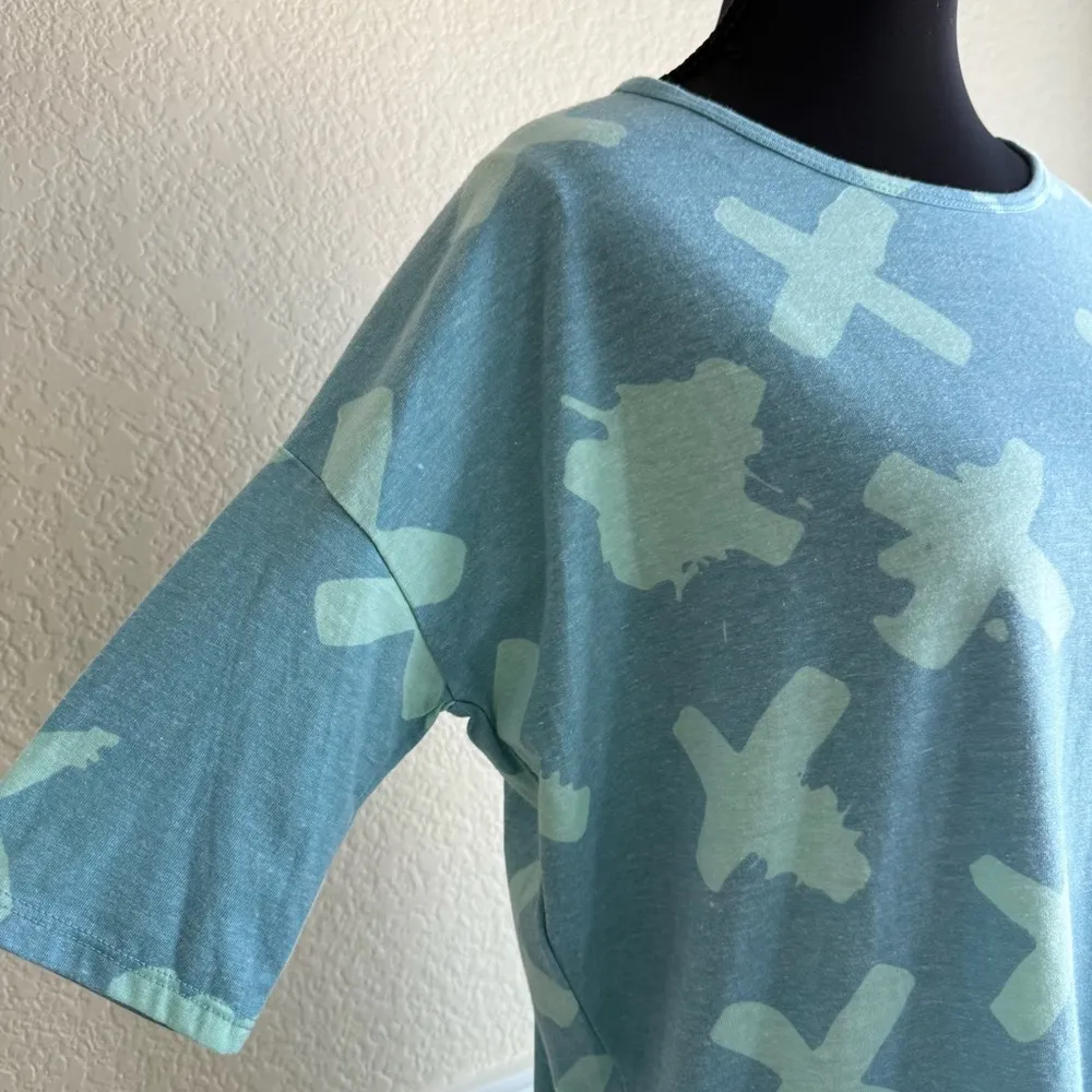 Blue Oversized Irma Tee XXS LuLaRoe Simply Comfortable Boxy Fit Top NWT Tunic - Image 11