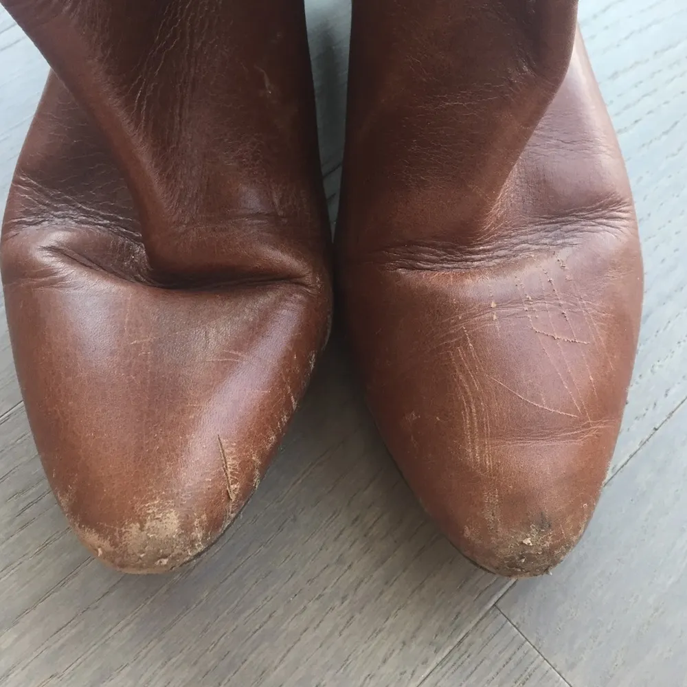 Frye leather wedge boots - Image 4