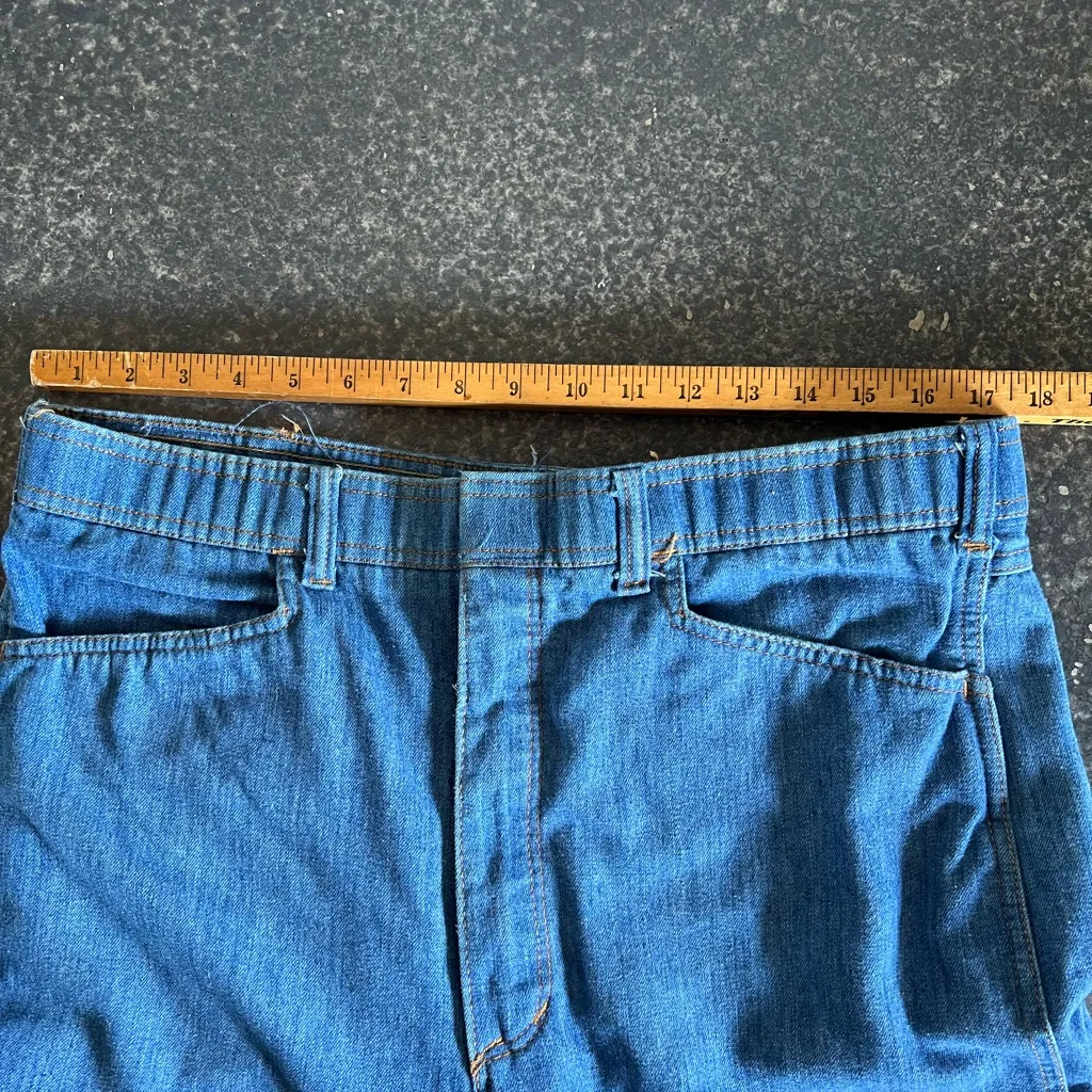 VTG 70s Sheplers Jeans Cowgirl Western Embroidered High Waist Women's Blue Size 10 - Image 10