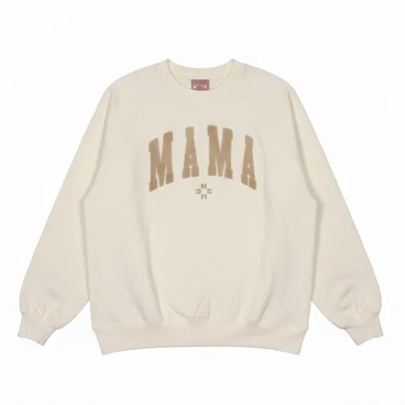 Show Me Your MuMu Cream Steve Sweatshirt Tan MAMA Lettering Size XS EUC - Image 10
