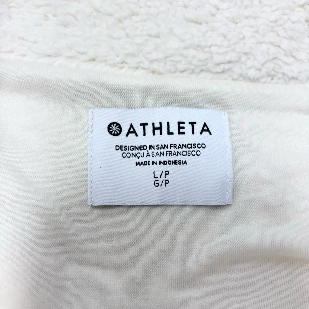 Athleta Tugga long sherpa jacket in a natural/cream color Size L - Image 9