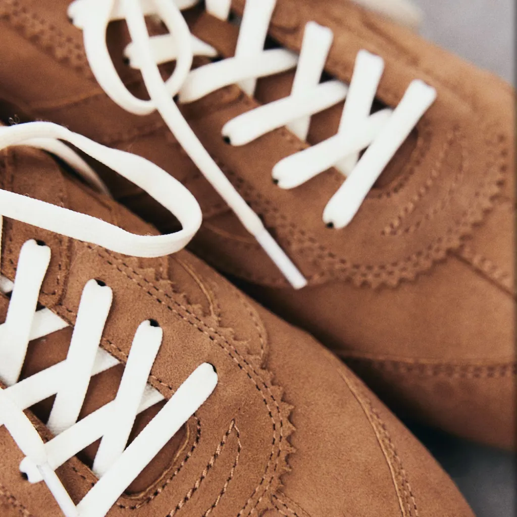 NWT H&M Brown Suede Sneakers 🍂 - Image 6