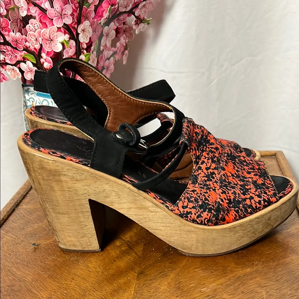 Rachel Comey Spade Sandal Heeled Clogs-Poppy Floral Size 6.5 - Image 5
