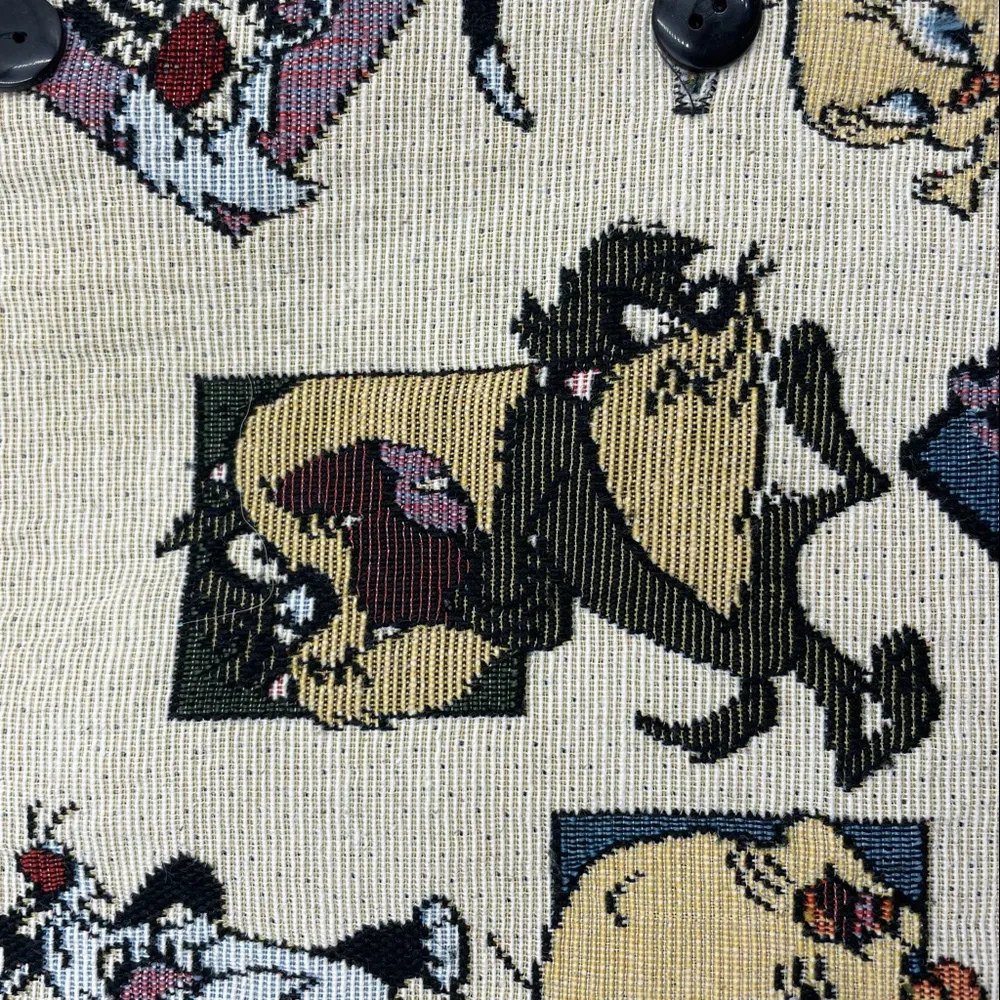 Vintage‎ Looney Tunes Tapestry Vest 1996 Cartoon Tweety Bird Daffy Duck Retro Size undefined - Image 8