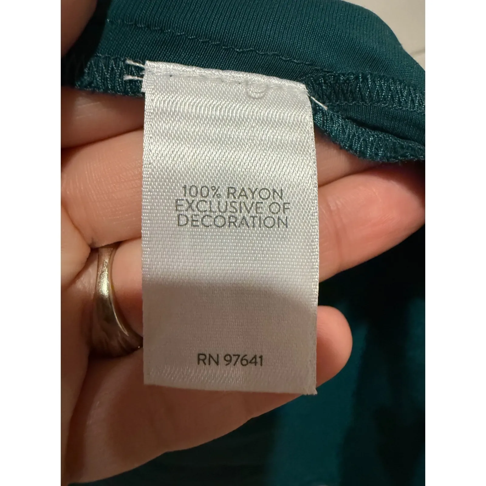 J. Jill Women Sz 2X Smocked Long Sleeve Tunic Top Green V - Image 5