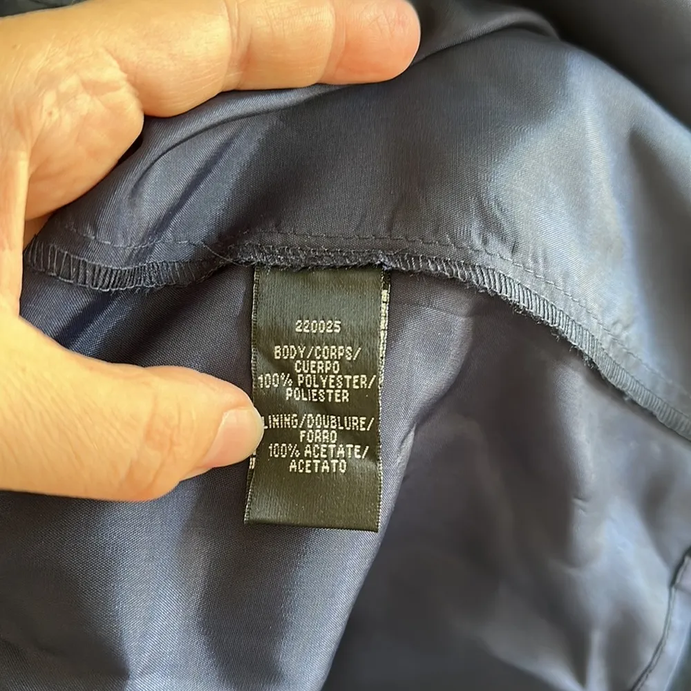 NWT Monique Lhuillier Bridesmaid Navy Strapless Chiffon Gown Dress Sz 4 - Image 11