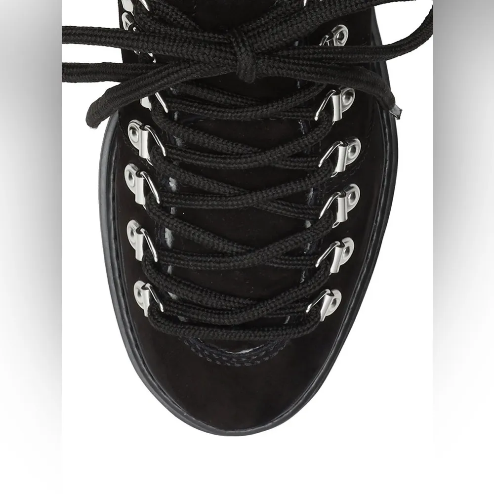 Schutz Lucille Faux Shearling-Lined Suede Hiking Boots Size 7 New in Dust Bag - Image 14