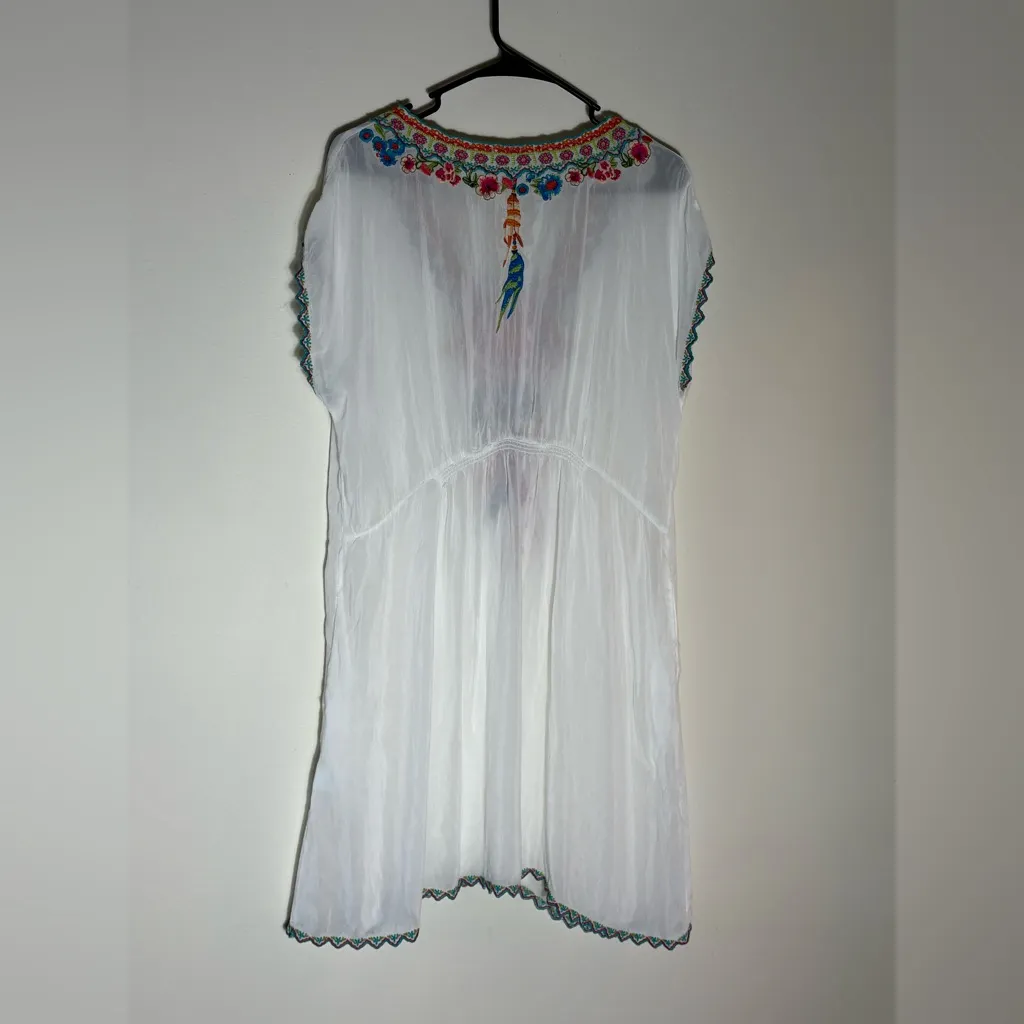 Johnny Was Embroidered Tunic/Cover-Up Dress Size‎ Medium - Image 9