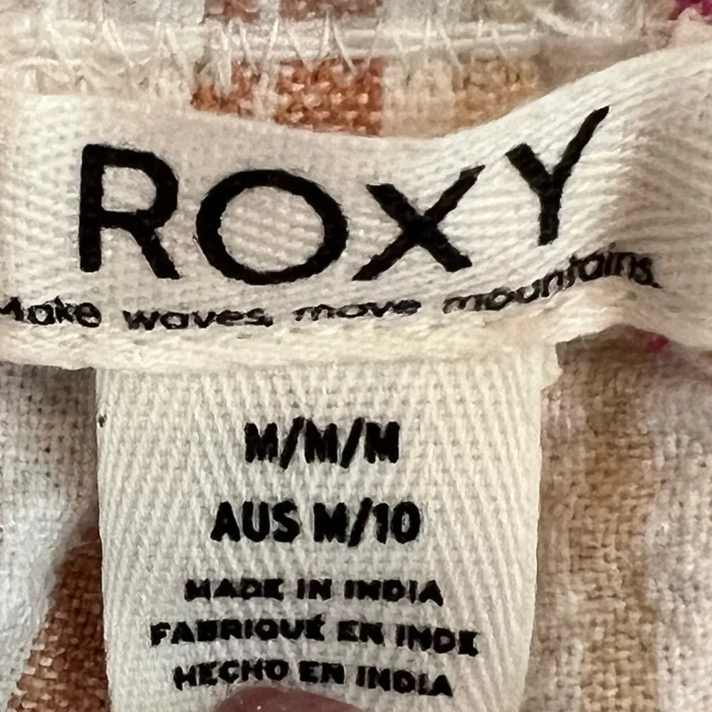 Roxy Striped Straight Leg Palazzo Pants Drawstring Beach Vacation Size Medium - Image 6