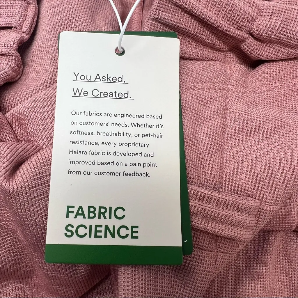 Halara Flex™ High Waisted Pocket Wide Leg Waffle Work Pants rose tan sz LP NWT - Image 6