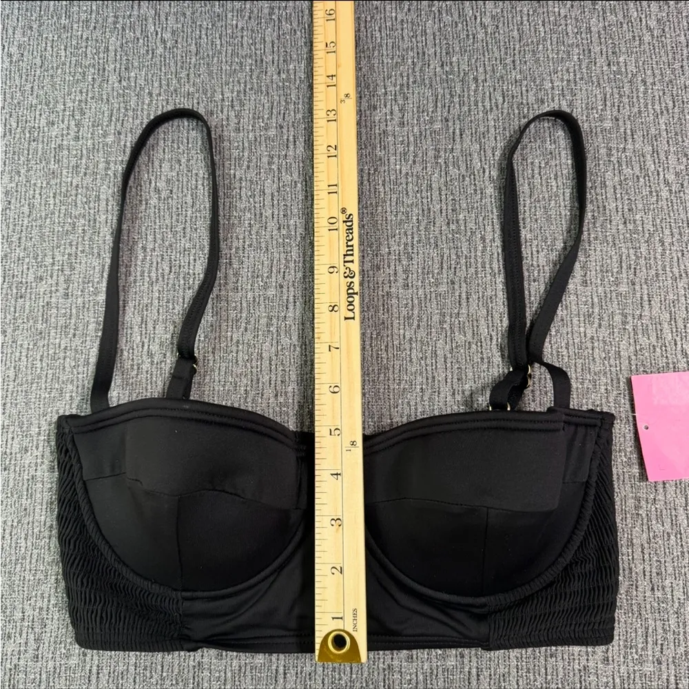 Kate Spade Smocked Underwire Bralette Bikini Top - Image 16