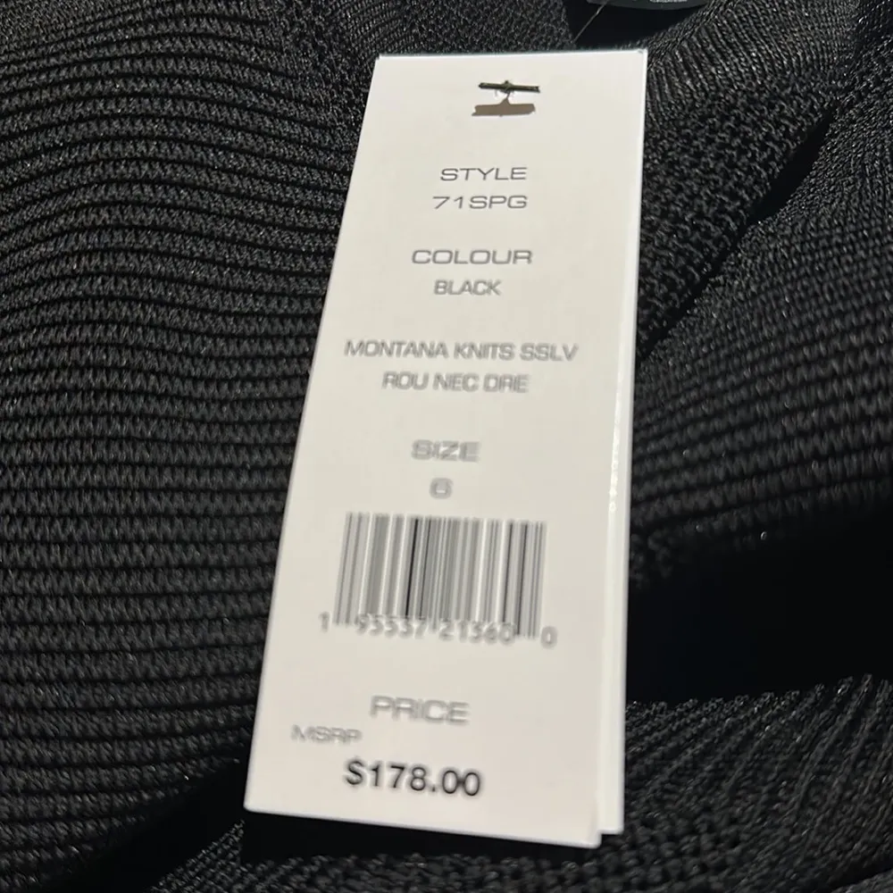 NWT FRENCH CONNECTION Montana Knit Sweater Mini Dress In Black - Image 4