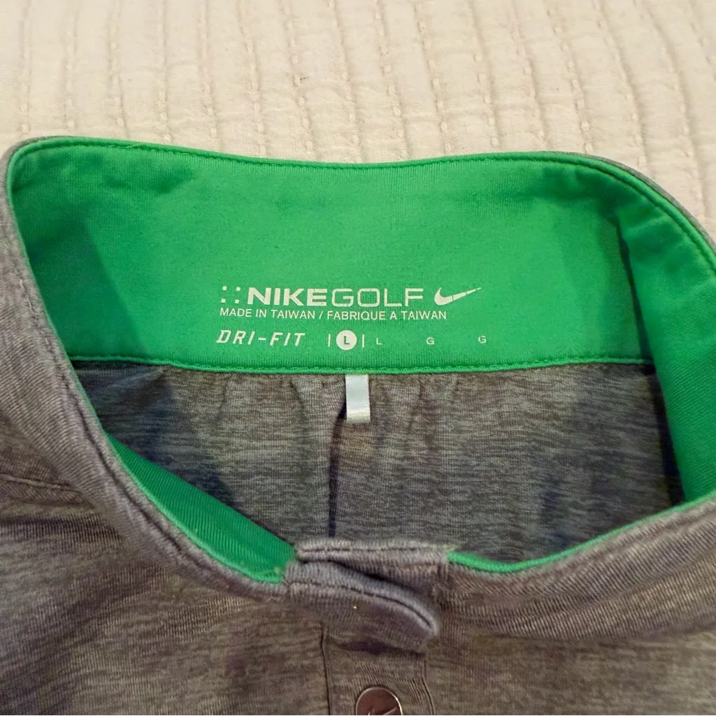 Nike Golf Dri-Fit Women's Grey Athletic Quarter Button Up Scottsdale TPC Size L - Image 6