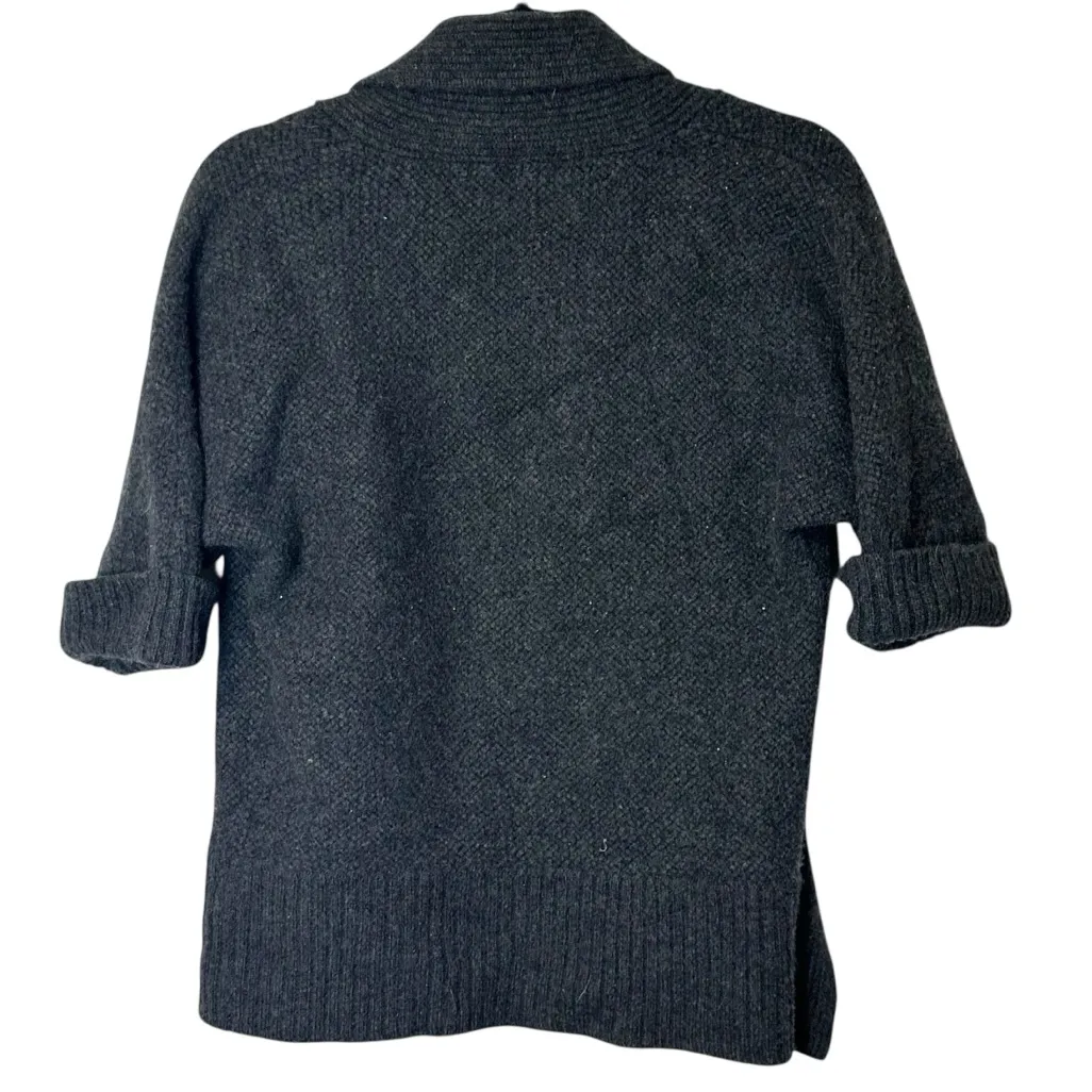 N.Peal 100% Cashmere Charcoal Gray Cardigan Sweater Quiet Luxury Capsule Small Black - Image 6