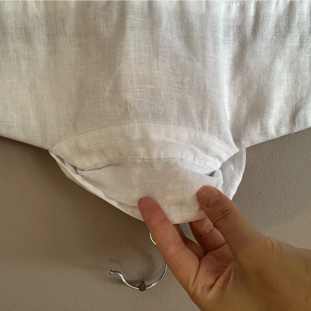 Chico’s Women’s 100% Linen Sleeveless Long Button Down Tunic Blouse Size‎ 2 - Image 10