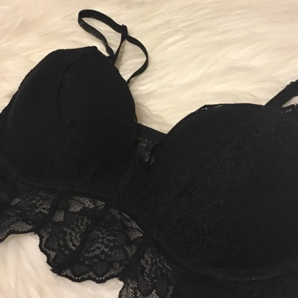 Victoria’s Secret PINK Lace Black Push-up Bralette - Image 5