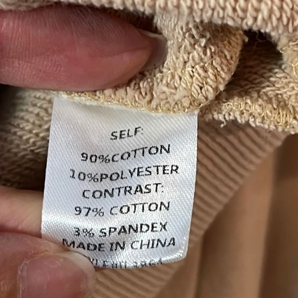 In Loom Women's Pullover Sweatshirt Long Sleeve V Neck Casual Size Small Tan - Image 6