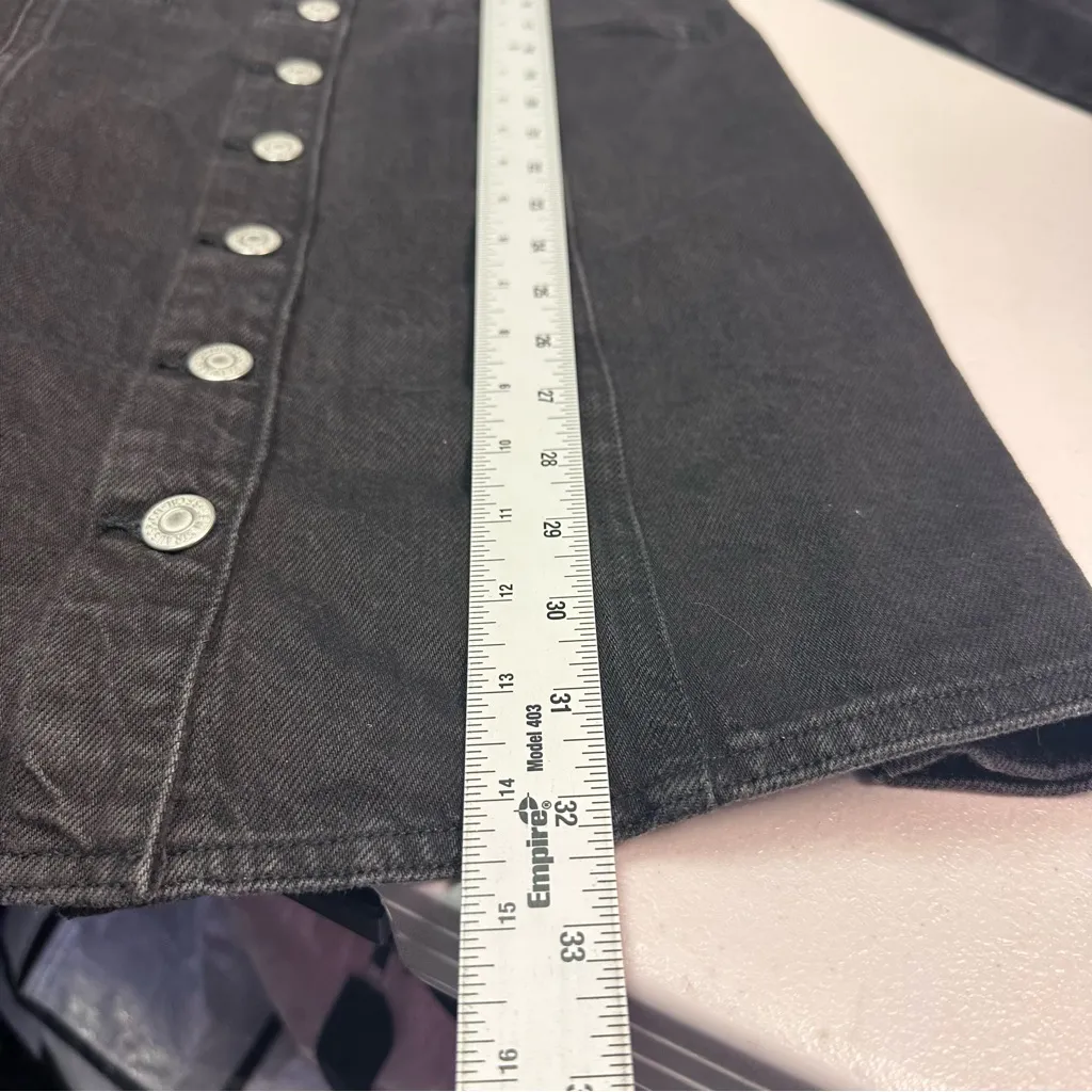 Levi's Black Long Sleeve Denim Dress - Image 7