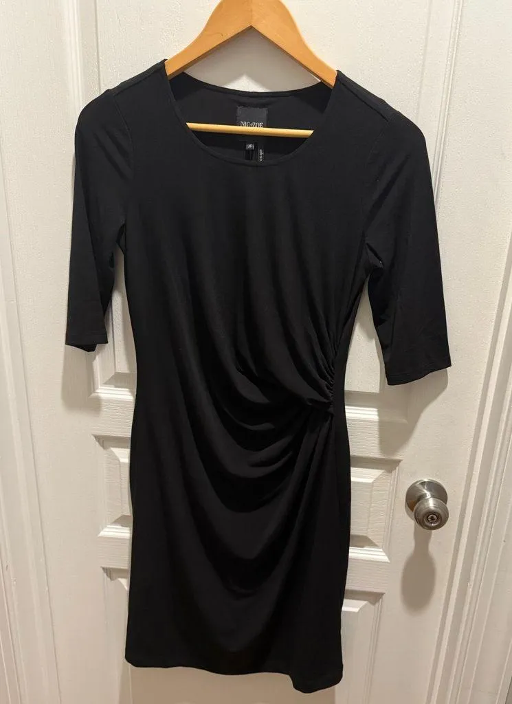 NIC & ZOE BLACK 3/4 SLEEVE DRESS sz XS - Image 10