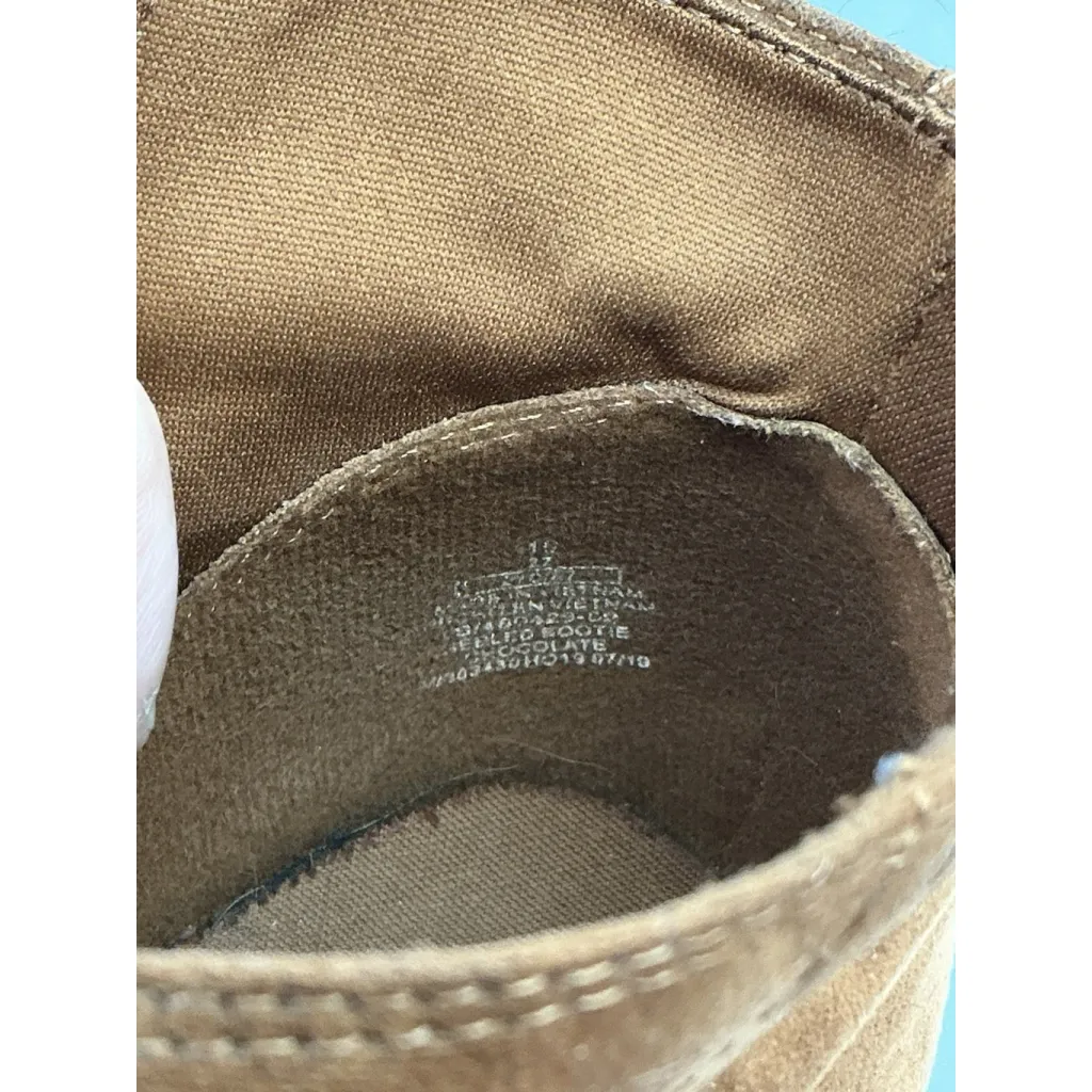 Womans Old Navy Ankle Boots 10 Rust Side Zip Block Heel Pointed Toe - Image 8