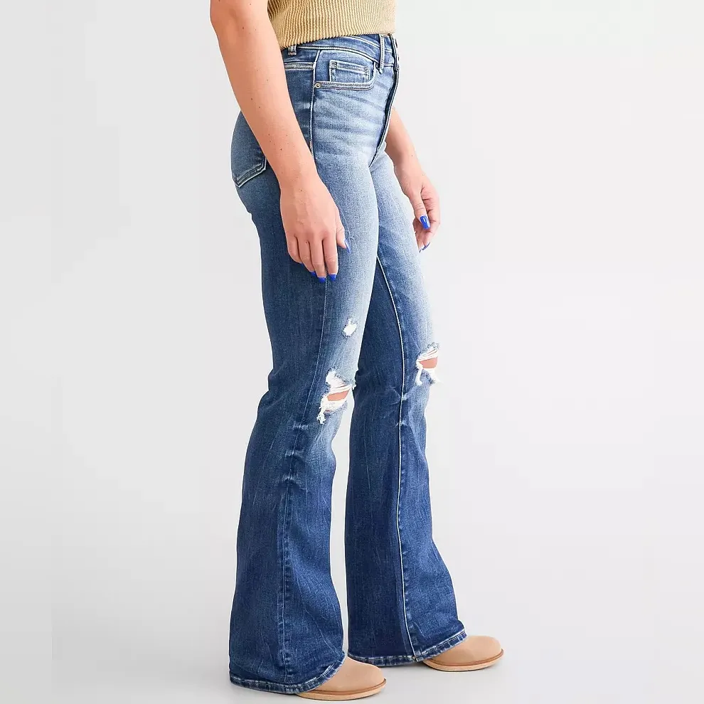 BKE Women’s Parker Bootcut Stretch Distressed Universal Fit High Rise Jeans 26 - Image 8