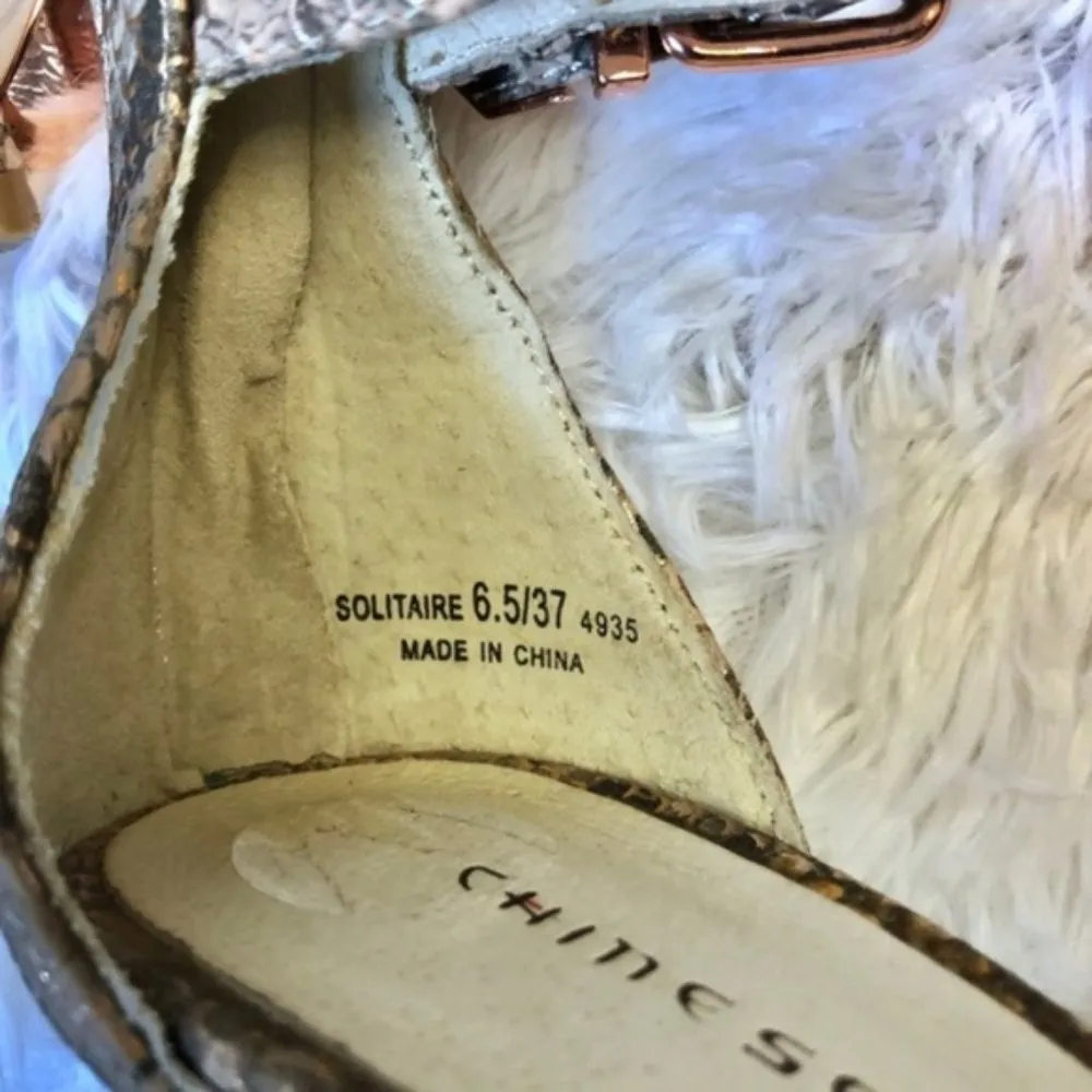 Chinese Laundry Heels 6.5 D’Orsay 4” Solitaire Snake Cocktail Party Dancing NWOT - Image 6