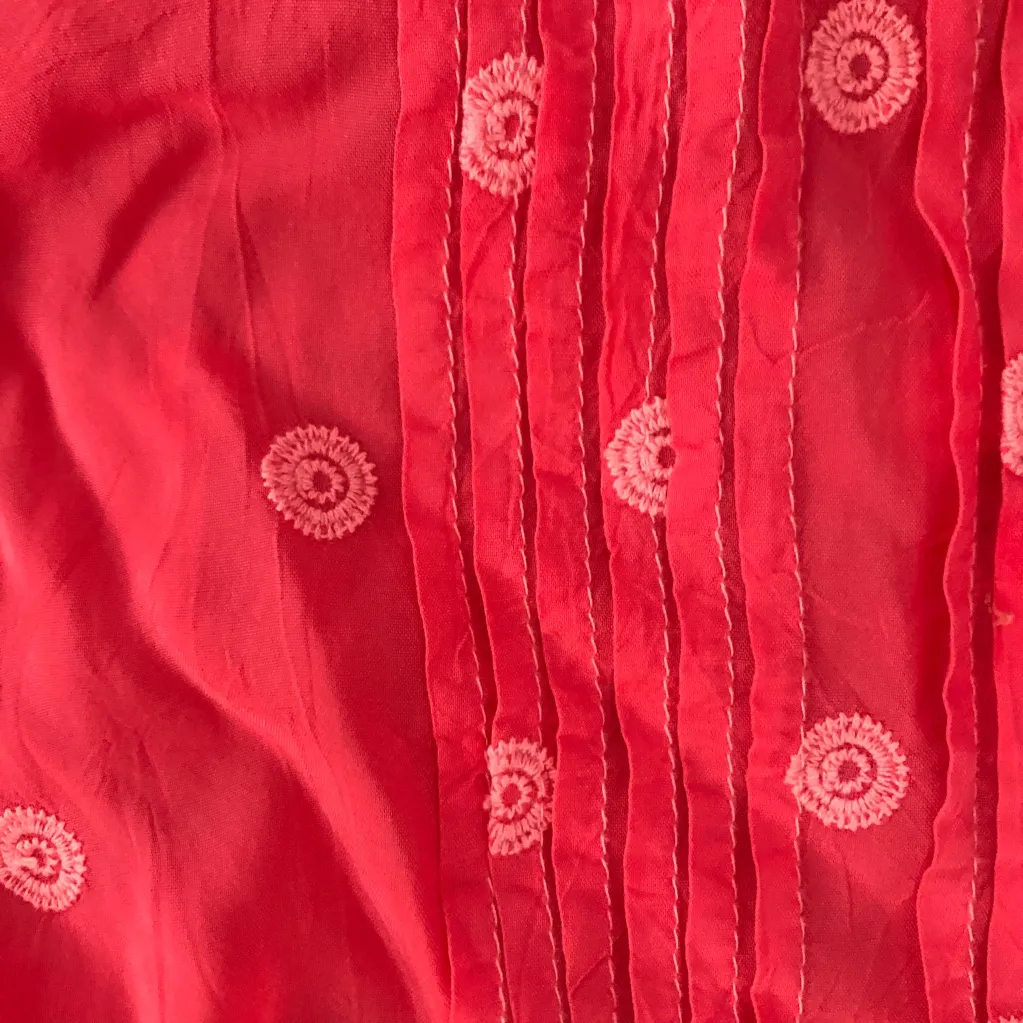 C Johnny Was Baez Phaedra Coral Embroidered Women's Lightweight Blouse Size XS - Image 12