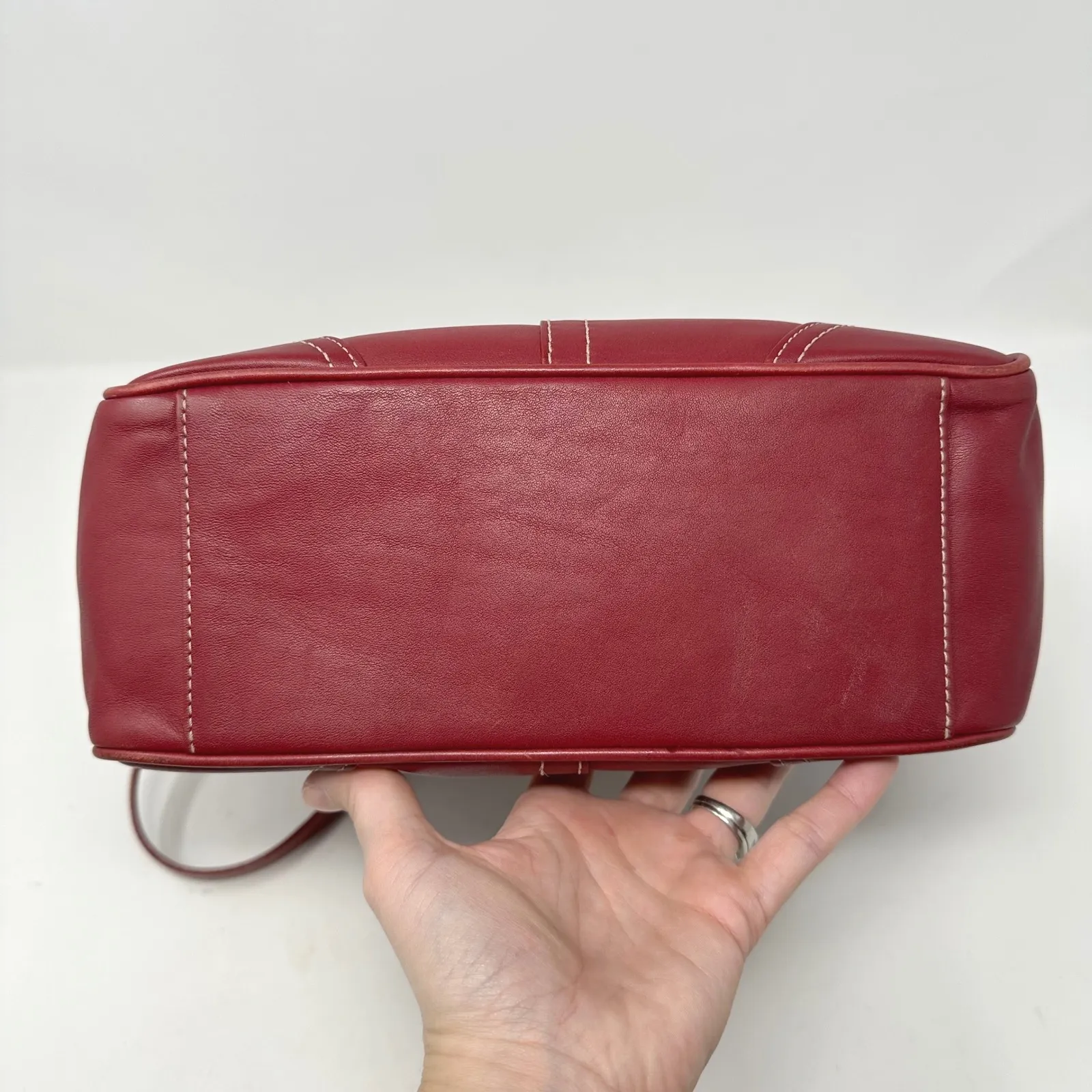 Coach Legacy Hampton Gallery Tote Leather‎ Red F11396 - Image 9