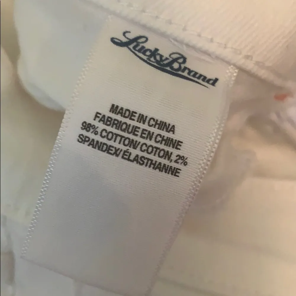 White Jeans with embroidered trim - Image 7