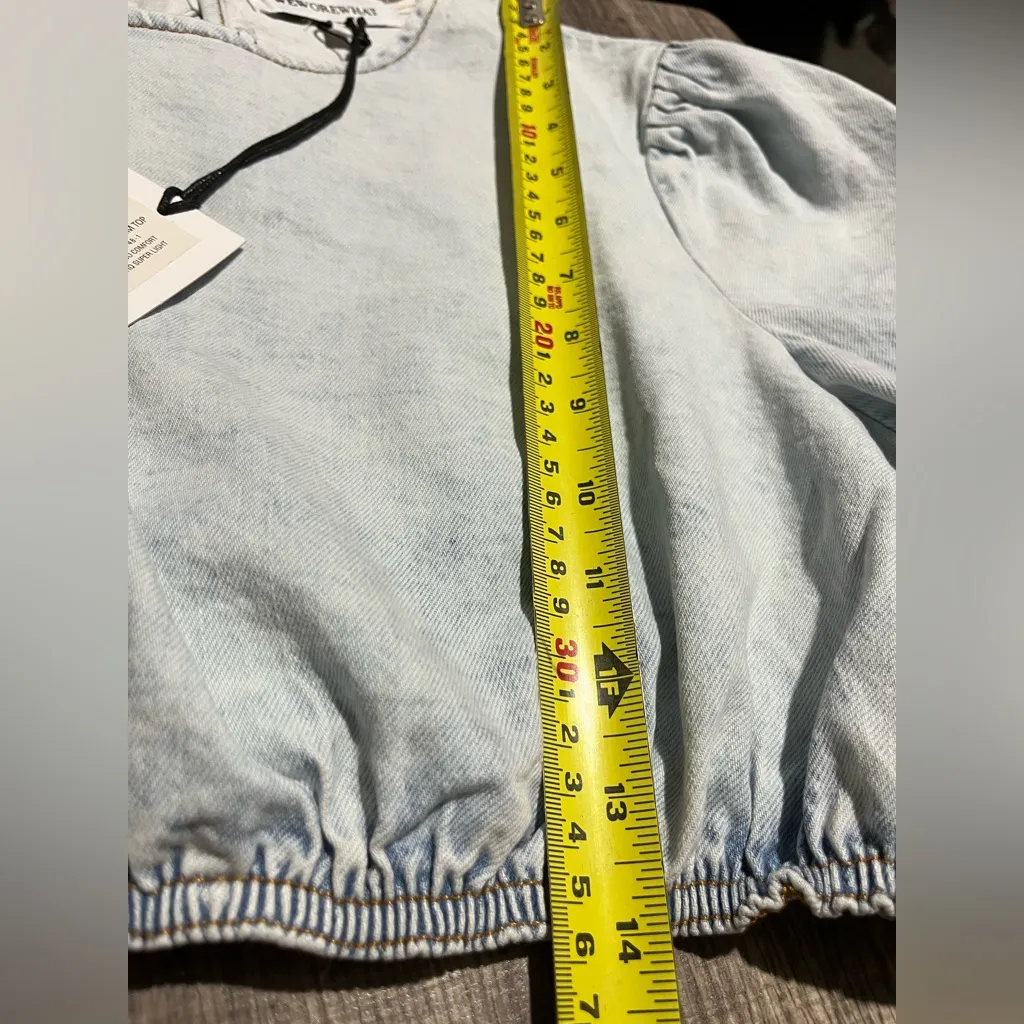 The Revolve Acid Wash Denim Jean Crop Top by WeWoreWhat in size M - Image 5