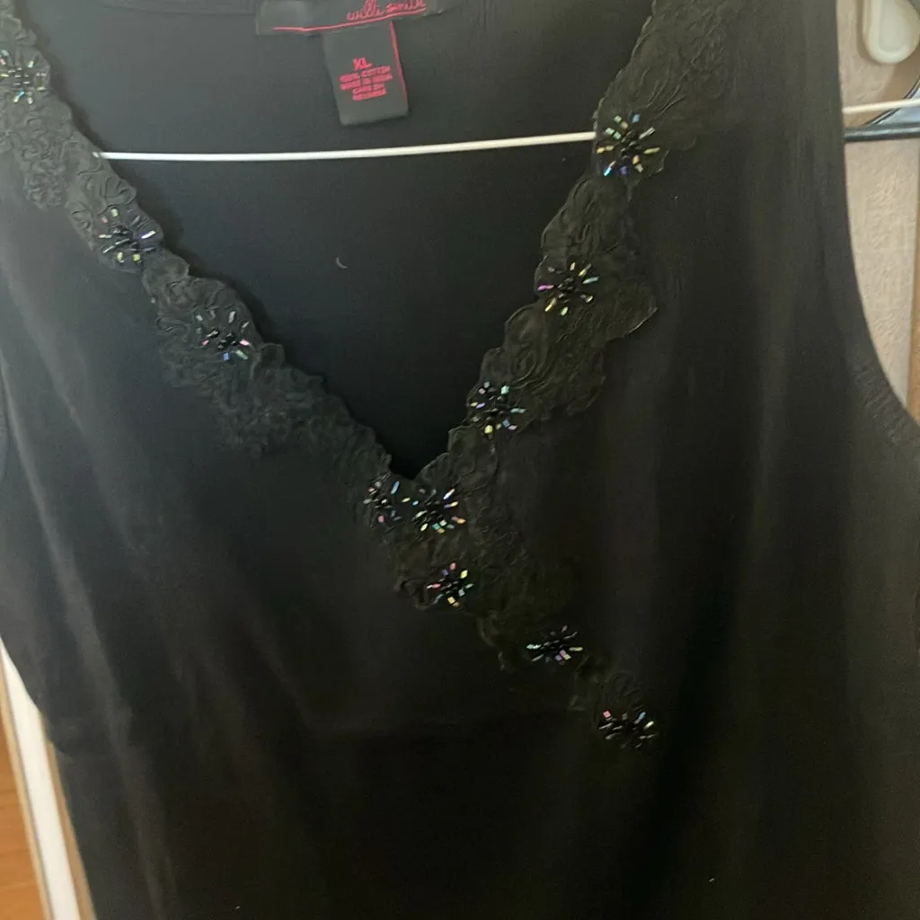 FINAL MARKDOWN Willi smith Elegant Black Sleeveless Top xl - Image 2