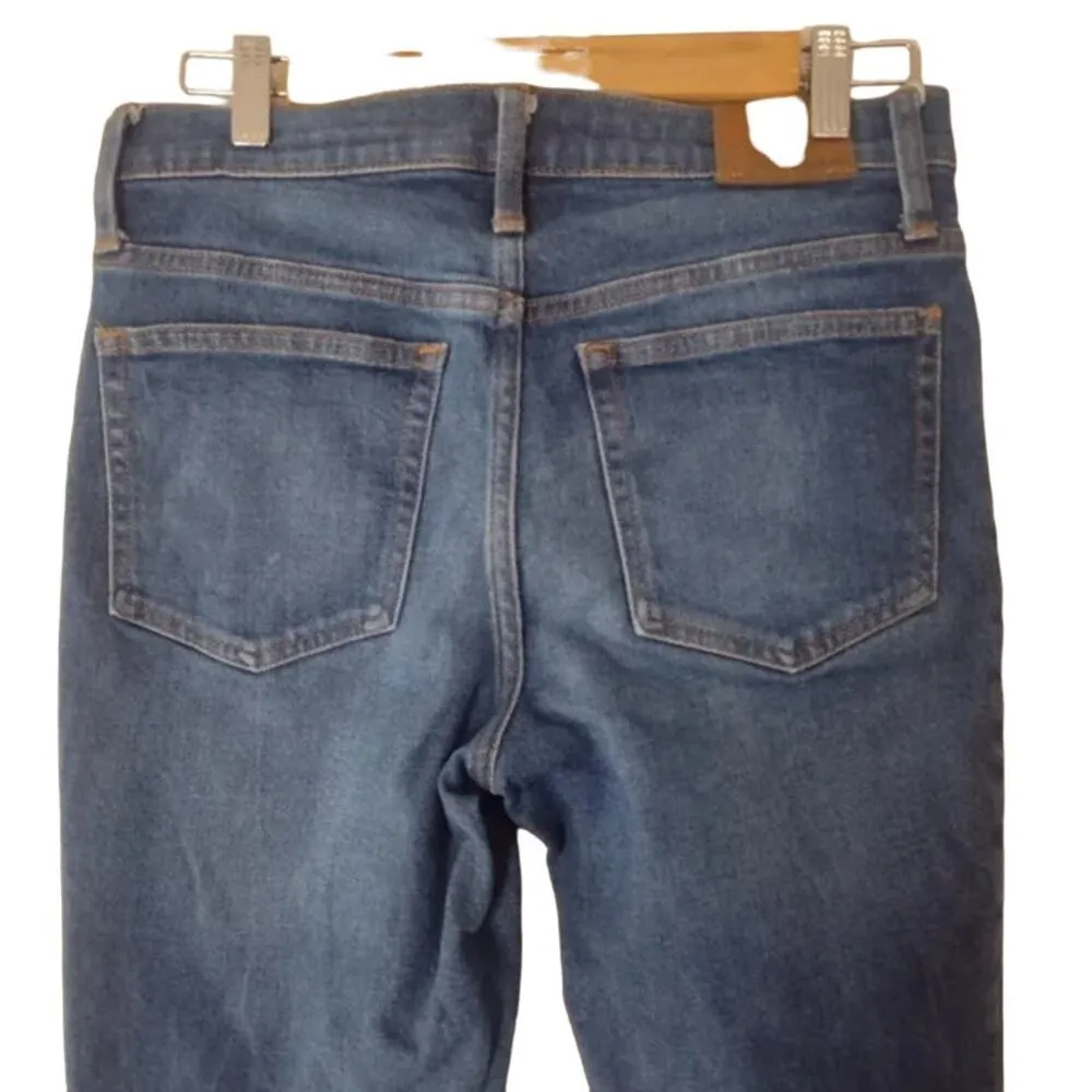 NWT J. Crew 9" Billie Demi Boot Crop Raw Frayed Hem Jeans Mid Rise 23 Blue #2900 - Image 4