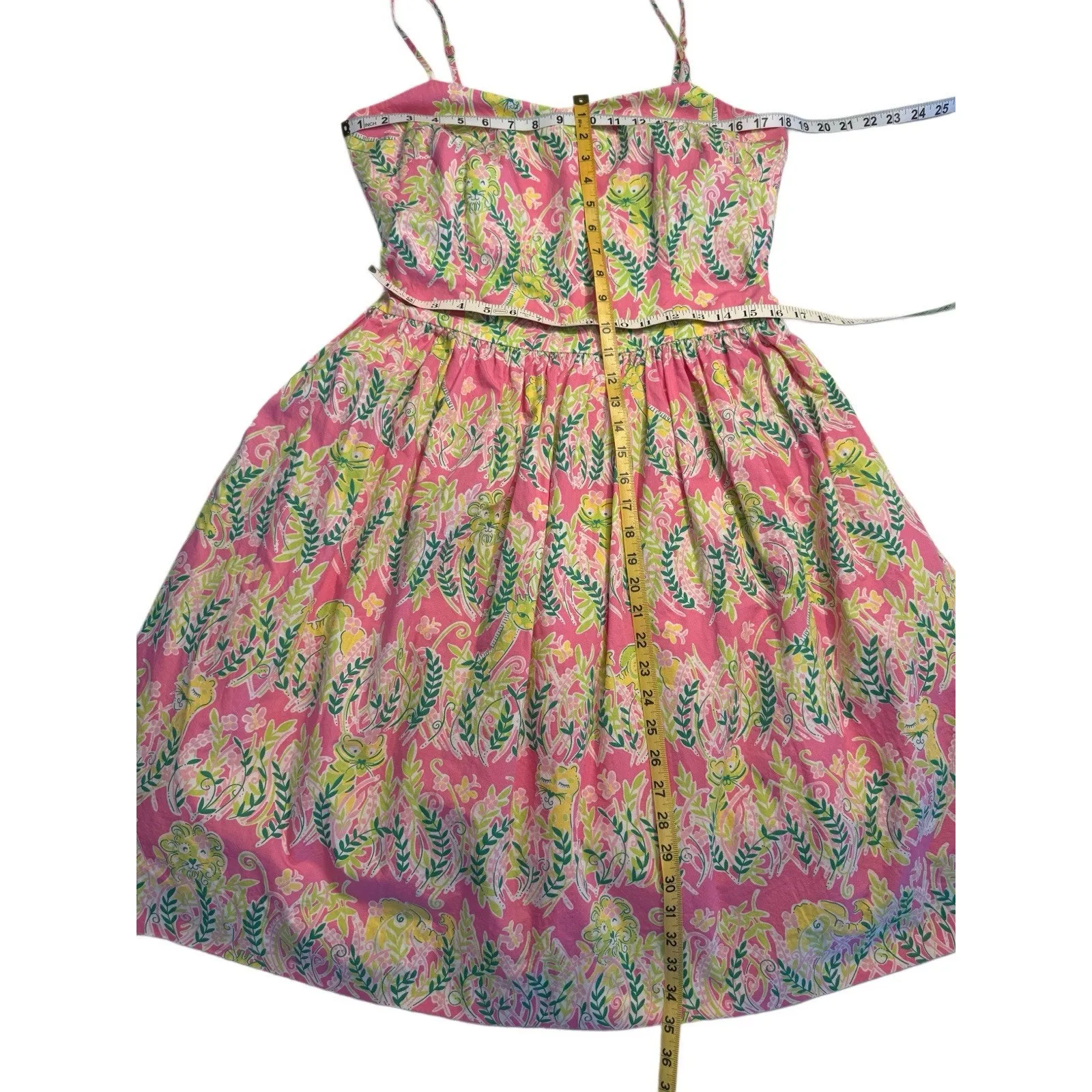 Lilly Pulitzer Baheera Fit/Flare Midi Cotton Dress Jungle Animal Resort Girly 10 - Image 3