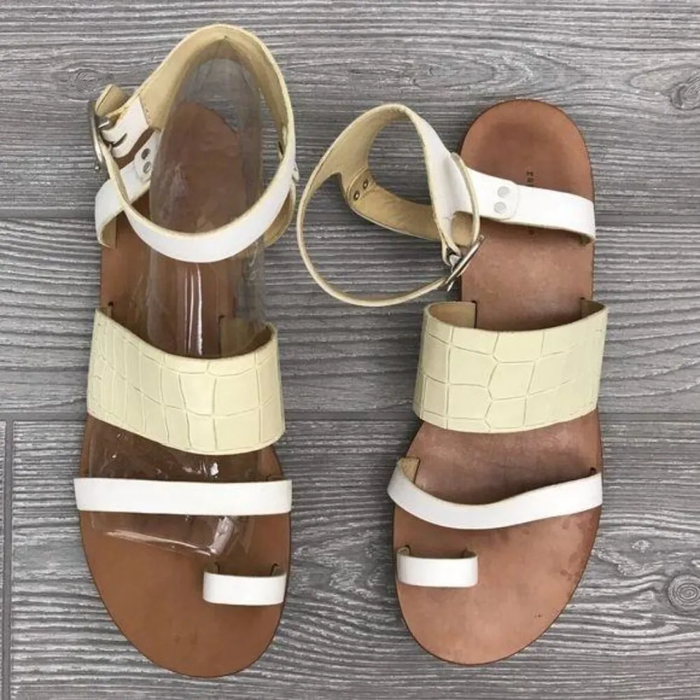 Rag and bone crocodile print shoes strappy leather sandals  size 40 / 8 - Image 6