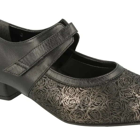 Womens Wide Fit DB Constance Shoes Black Size 6 - Image 5