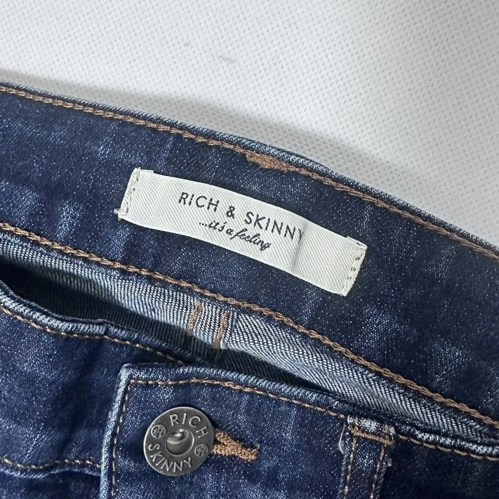 Rich & Skinny Jeans Womens 26 Blue Skinny Ankle Indigo Wash Denim - Image 3