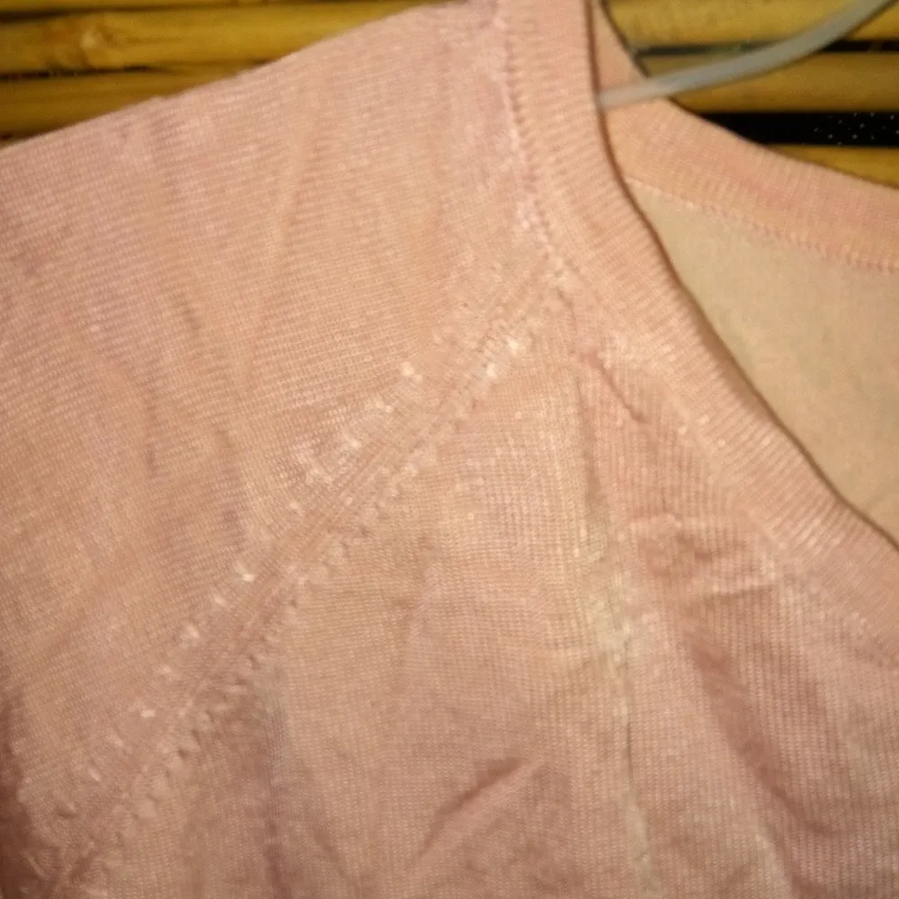 Hillard & Hanson L Peach Thin Sweater Top - Image 3