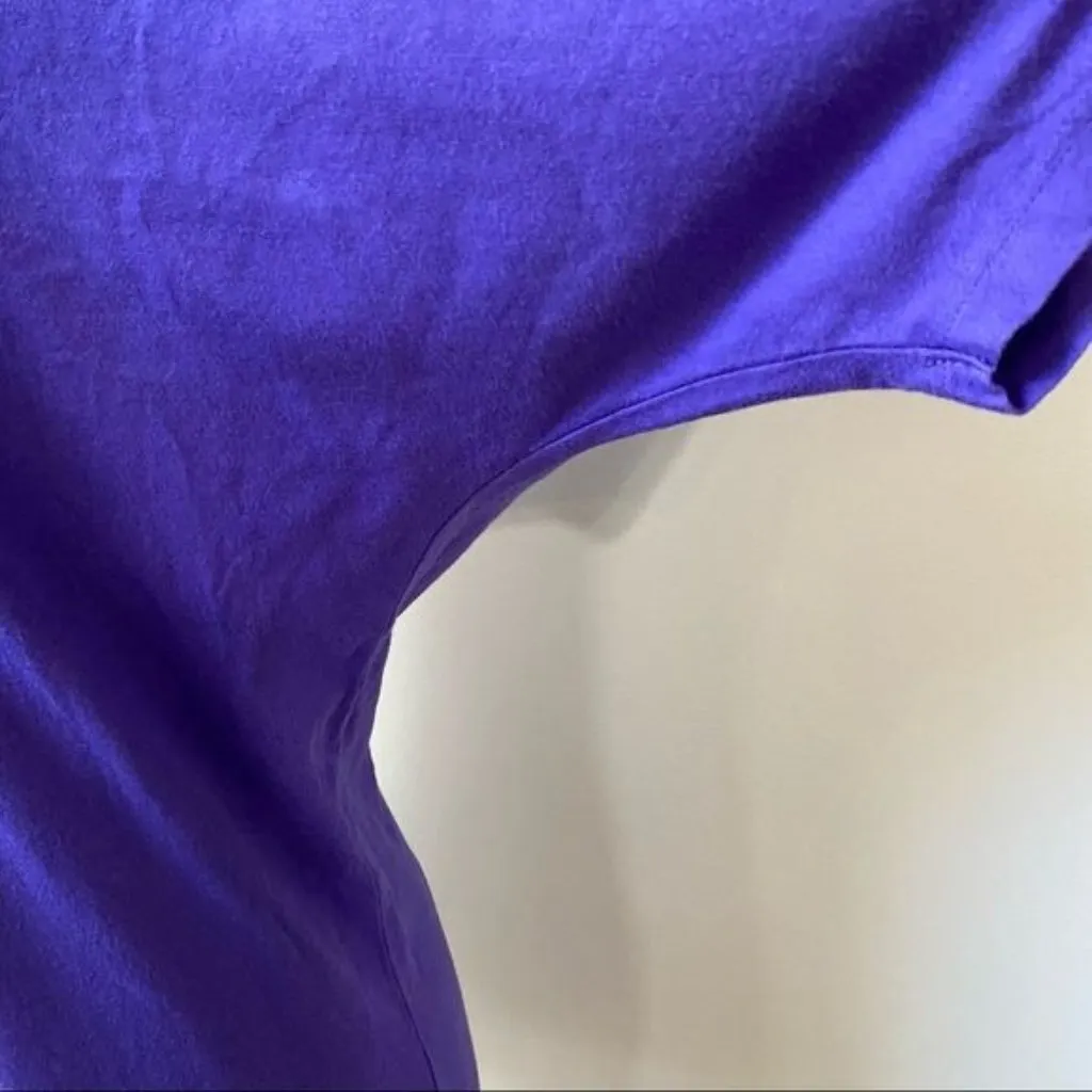 Moda International Long Shirt Tunic Purple Size XS - Image 4