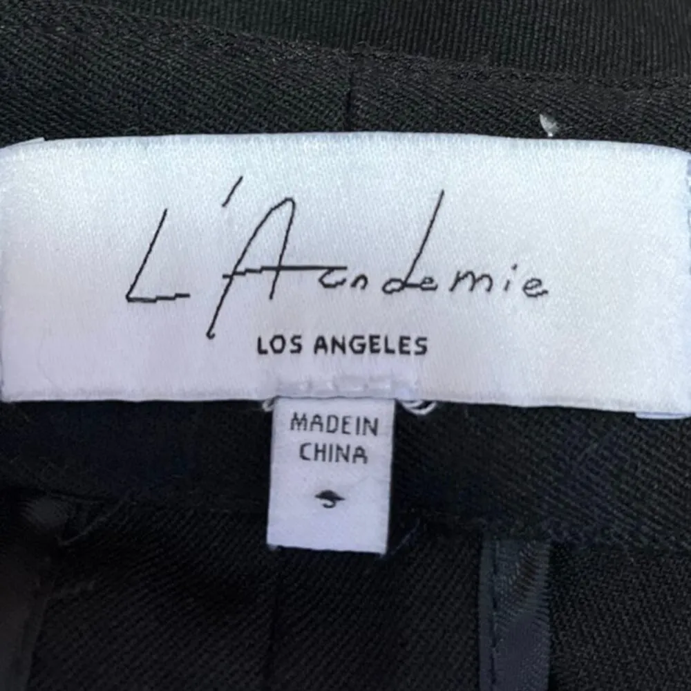 L'Academie Bella Women's Black Pleated High Waist Mini A-Line Flared Skirt Sz M - Image 4