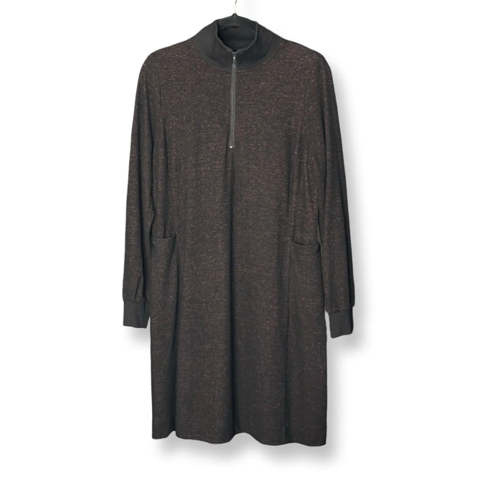 CAbi Black Speckled Front Cuddle Dress With Pockets - Image 2